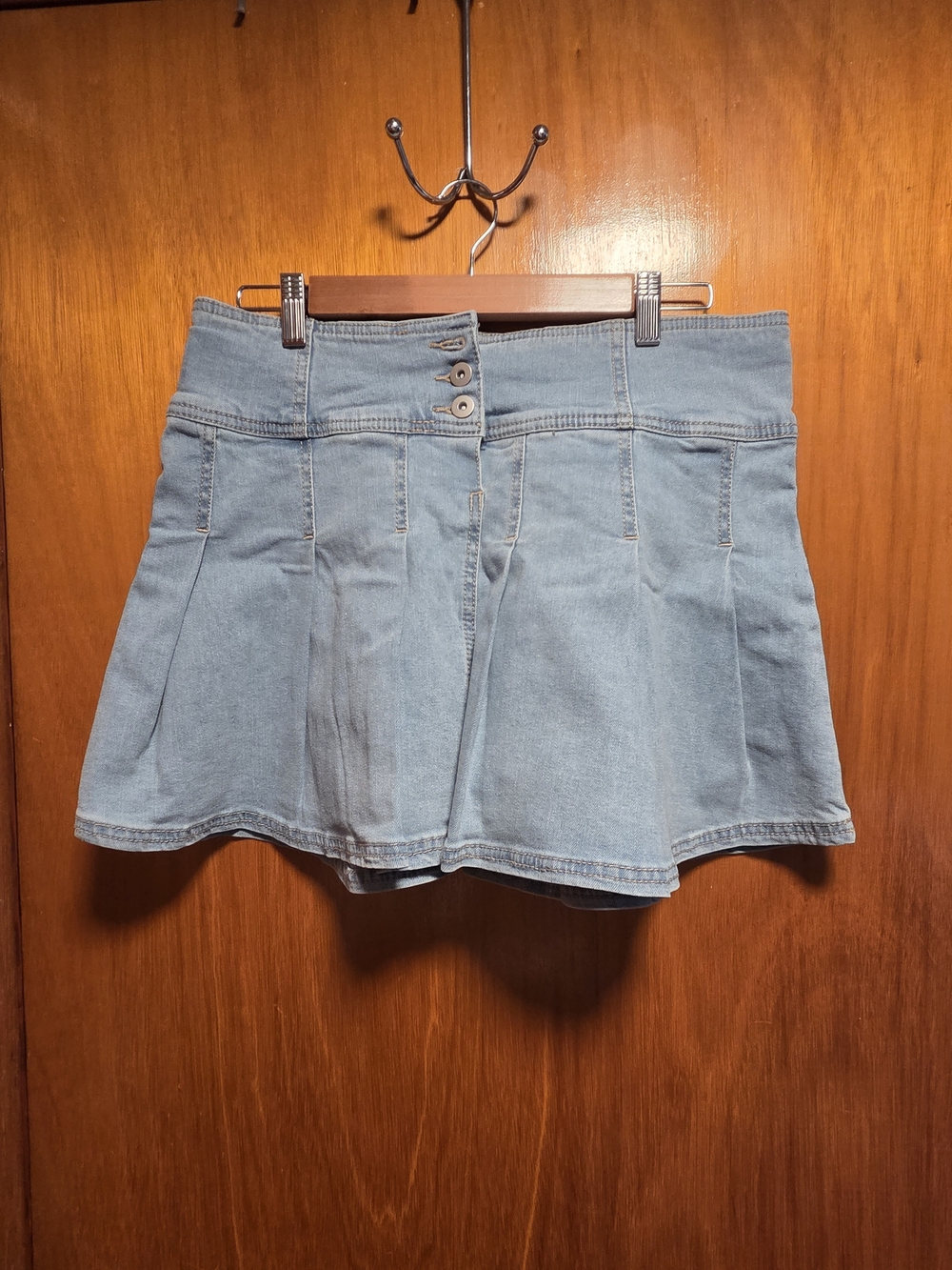 NOBO Light Blue Denim Mini Skirt